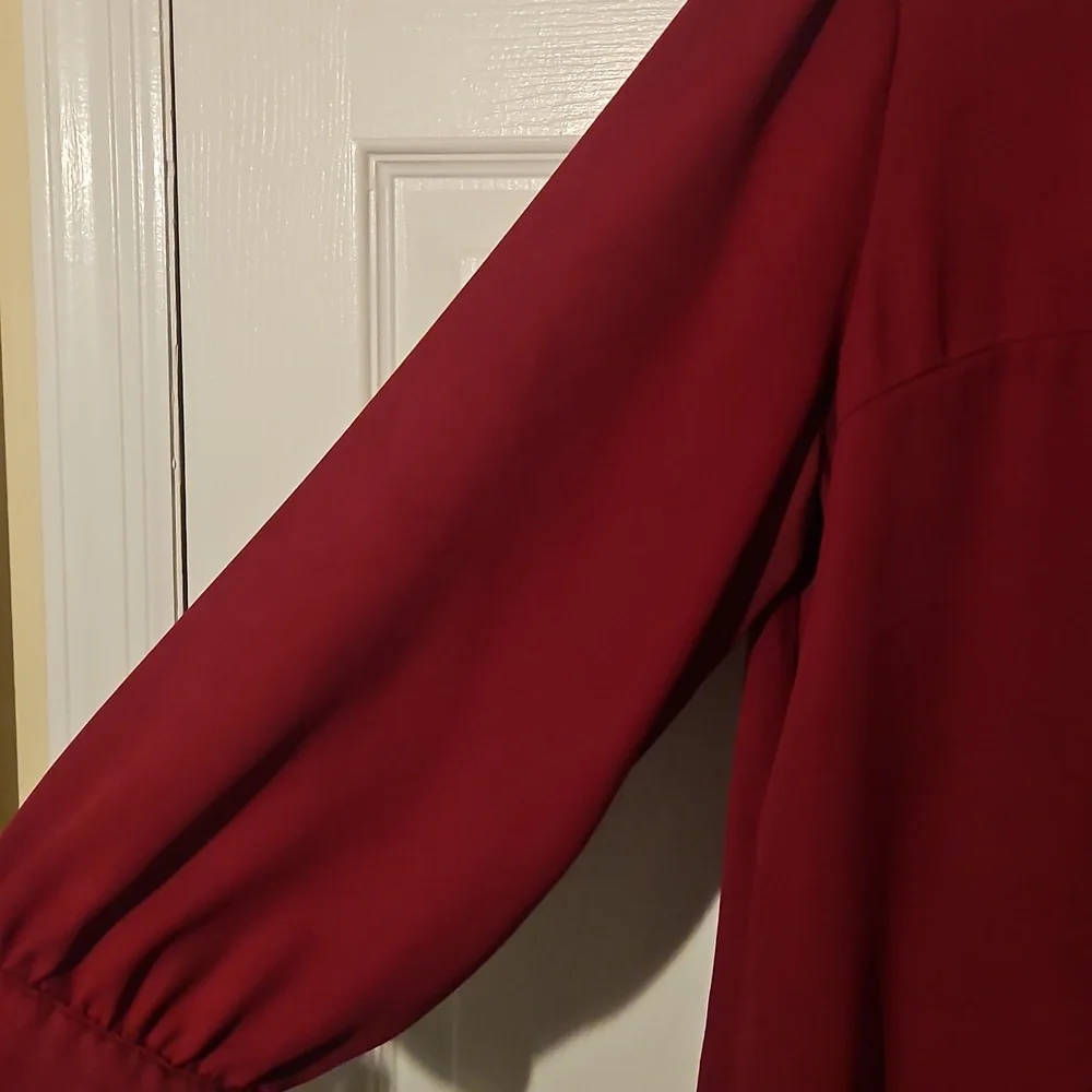 Charlotte Russe Deep Red Blouse - Picture 3 of 5